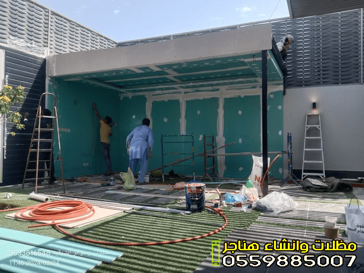 مقاول بناء ملاحق اسمنت بوردبشمال جدة وجي آر سي | تصاميم مودرن 2026